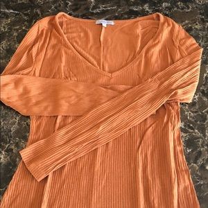 Burnt orange Charolette Russe top